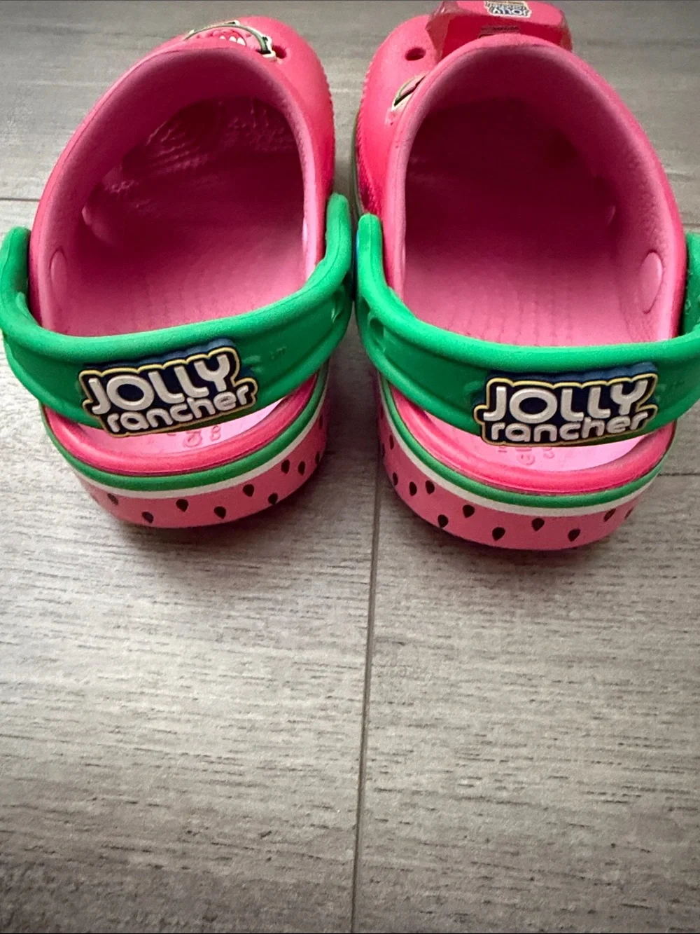 Crocs Kids jolly rancher Watermelon Clog Sandals - Pink & Green